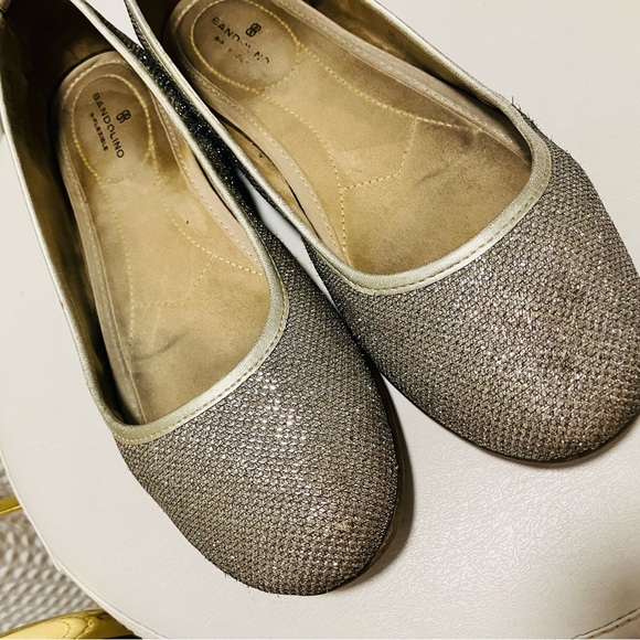 Bandolino B•Flexible Metallic Silver Ballet Flats Size 8 - Picture 1 of 16